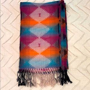 Forever 21 Vibrant Blanket Scarf, Lightweight Wrap, Bright Colors, Fashion